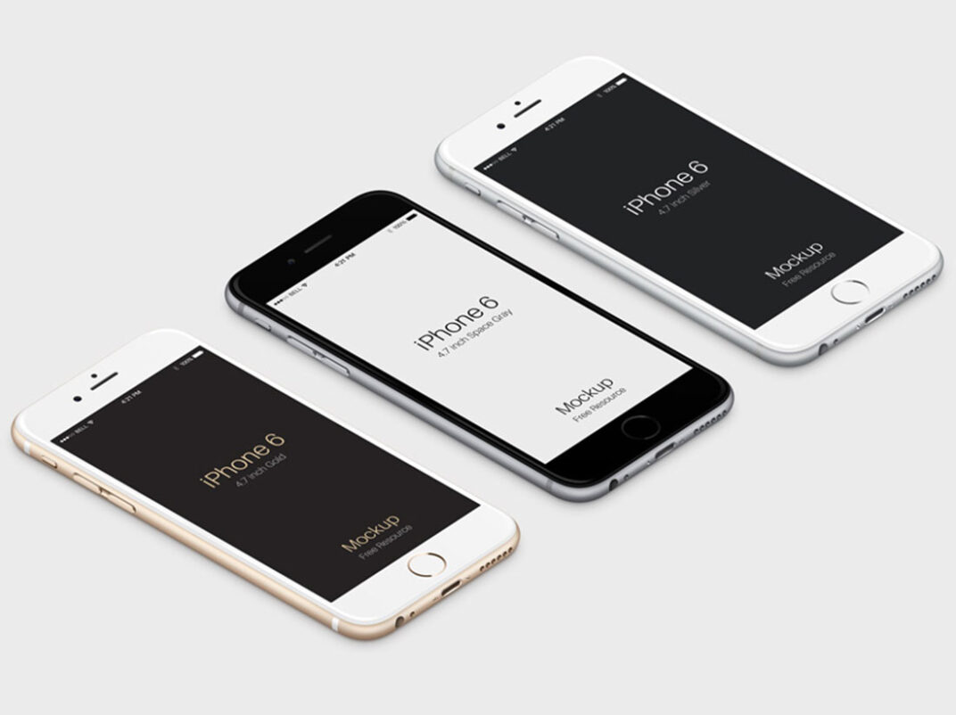 3D iPhone 6 Plus PSD Vector Mockup