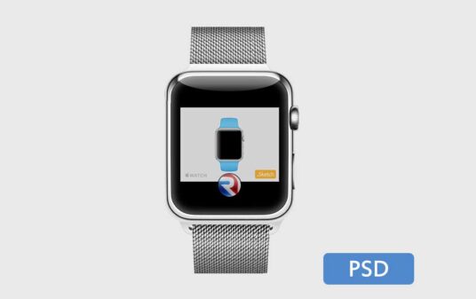 Apple Watch Silver Mockup