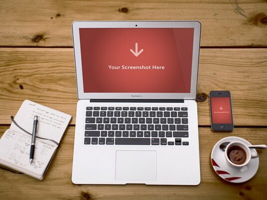 Awesome MacBook and iPhone Mockup