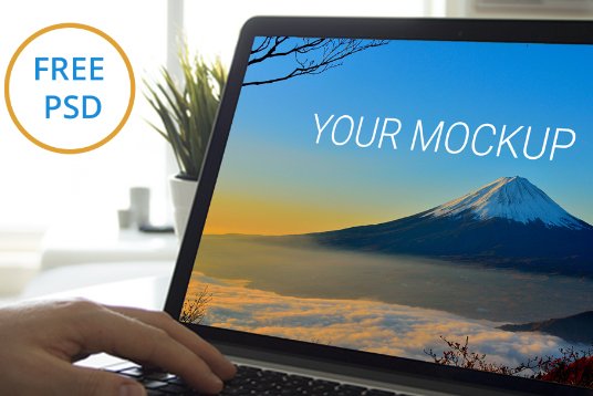 Awesome Macbook PSD Mockup