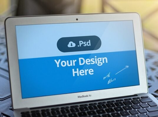 Clean MacBook Air Mockup