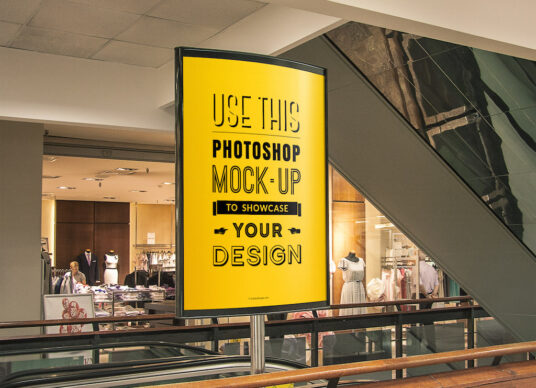 Free Advertising Poster MockUp