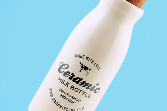 Free Ceramic bottles PSD Mockup