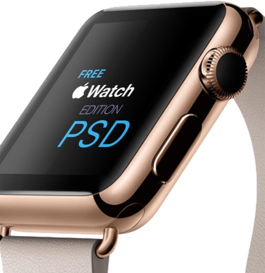 Free Elegant Apple Watch PSD Mockup