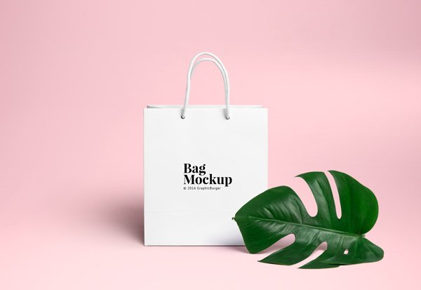 Paper Shopping Bag PSD Mockup