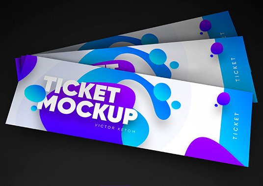 Ticket PSD Mockup - PlanetMockup