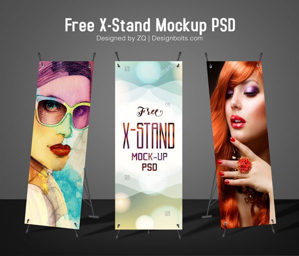 X-Stand Banner PSD Mockup