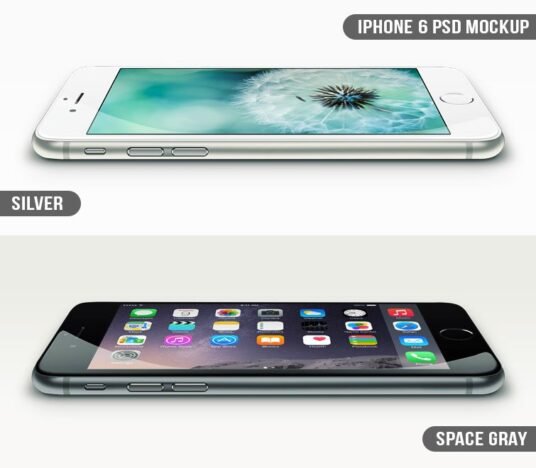 iPhone 6 Vector Mockup in three Colors