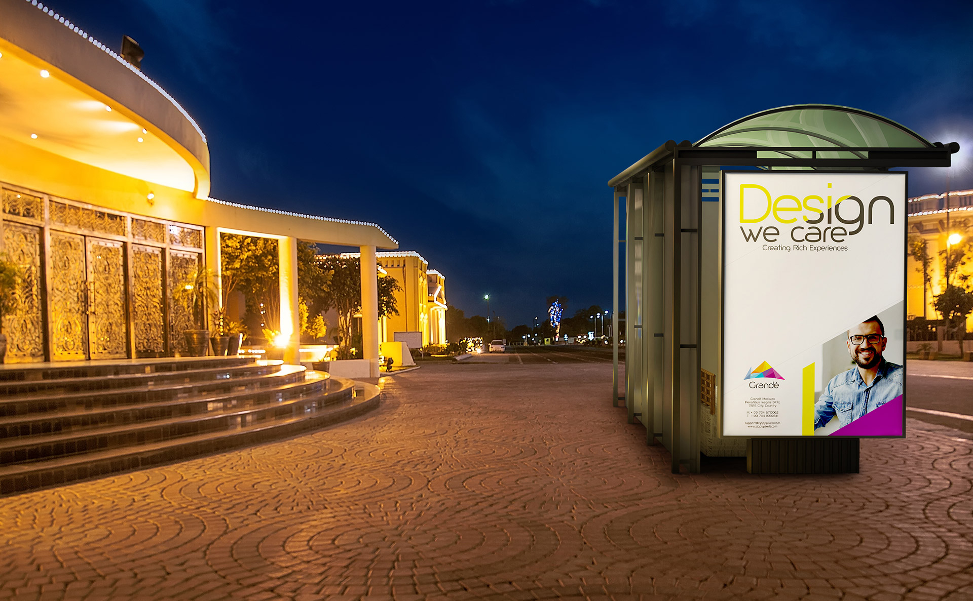 Free Roadside Poster Mockup PSD