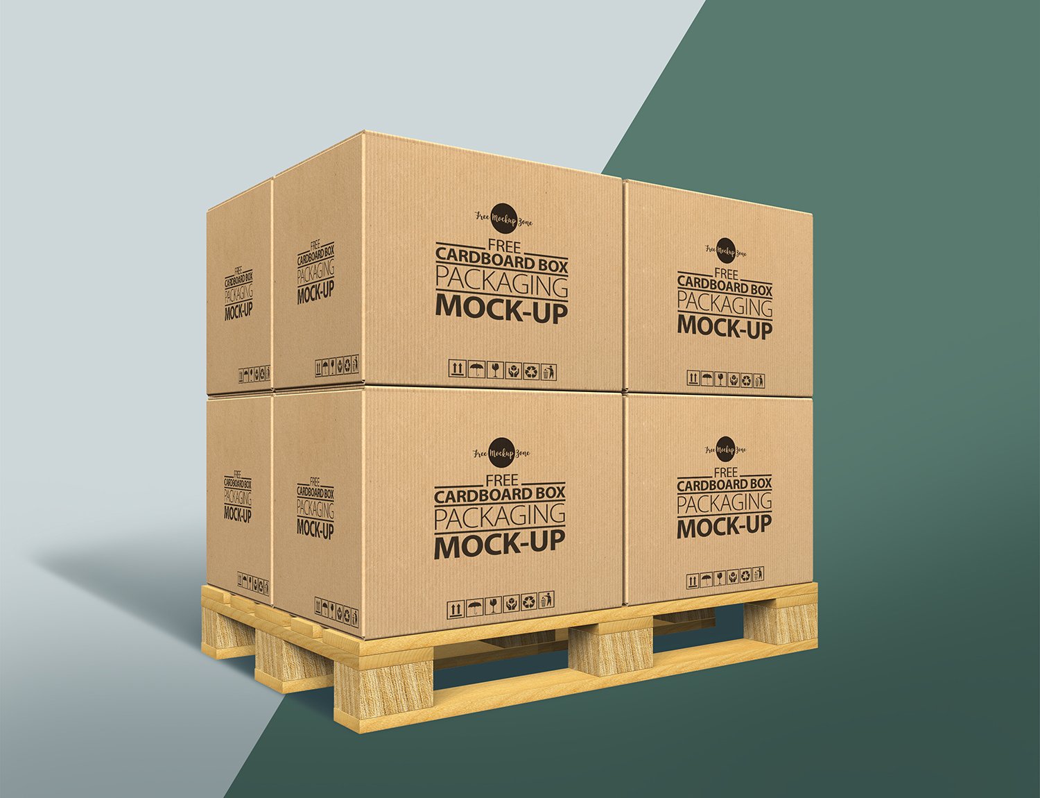 Cardboard Box Packaging PSD Mockup