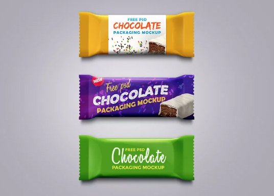 Chocolate & Granola Bar Packaging Free PSD Mockup - PlanetMockup