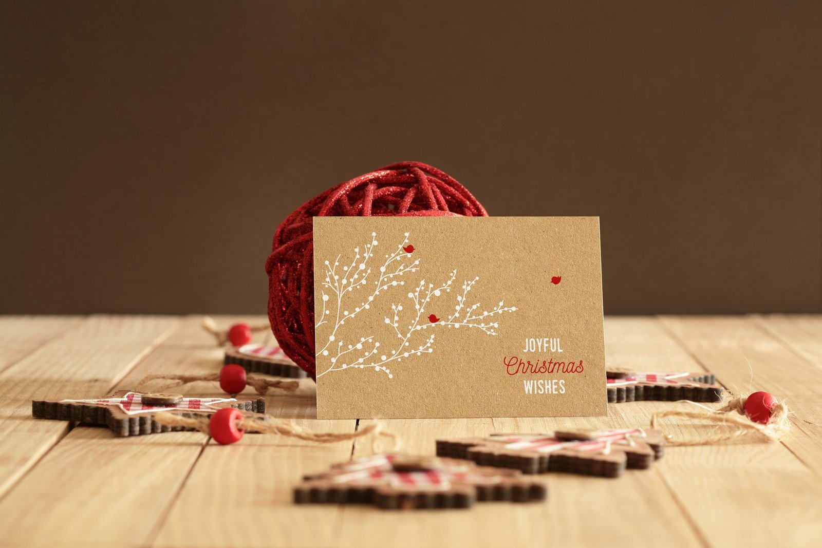 Christmas Greeting Card Free PSD Mockup