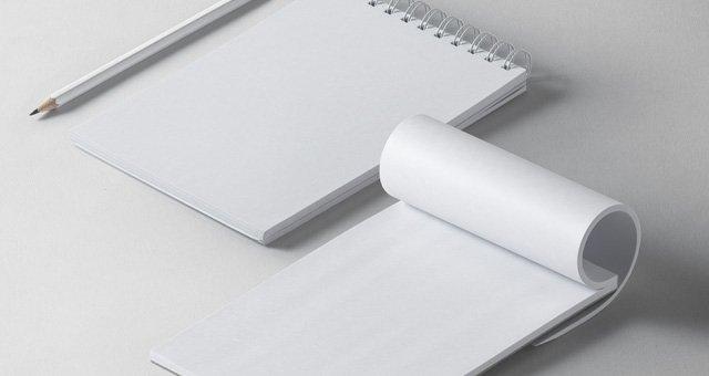 Clean Notepad PSD Mockup