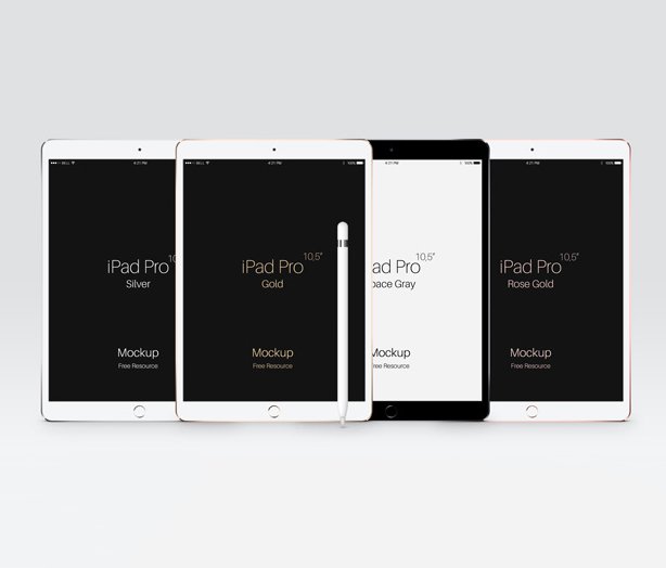Collection of iPad Pro 10.5 inch - Free PSD Mockup