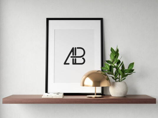 Elegant Poster Frame Free PSD Mockup