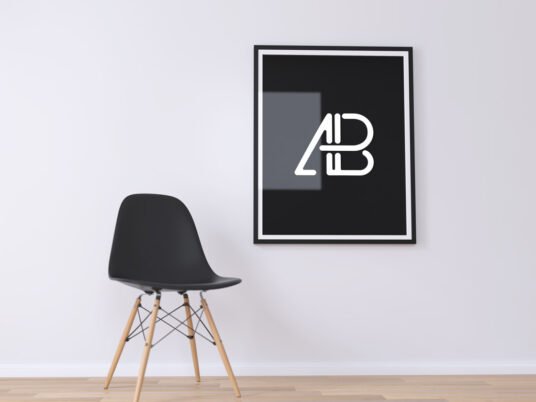 Elegant Poster Frame PSD Mockup