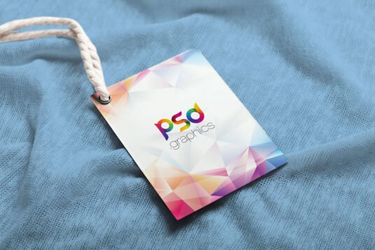 Free Label Tag PSD Mockup