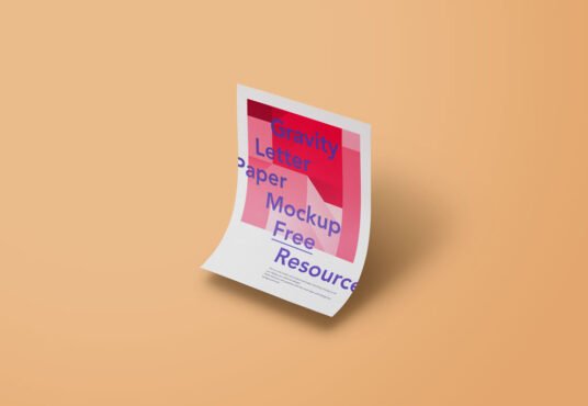 Gravity Paper PSD Mockup