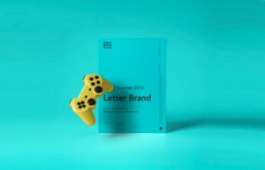 Download Paper Brand with Game Controller PSD Mockup - PlanetMockup