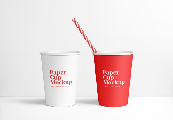 Paper Cup Free PSD Mockup - PlanetMockup