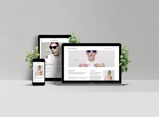 Responsive Web Showcase PSD Mockup