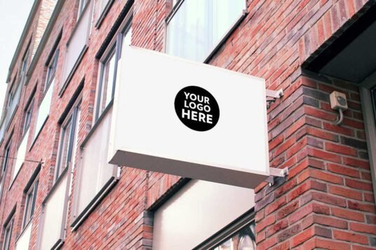 Restaurant, Coffee & Office Signs Free PSD Mockup