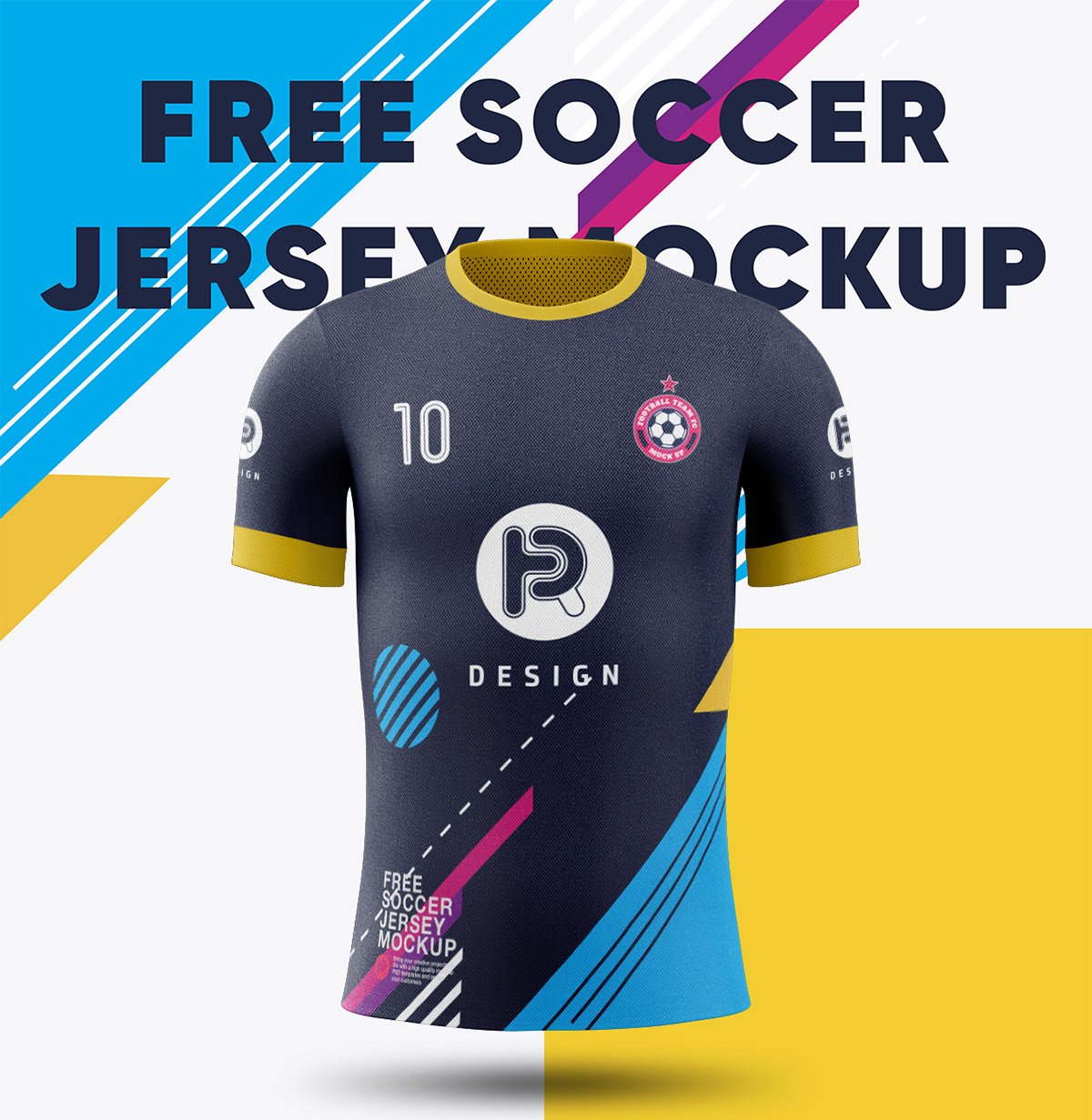 Soccer Jersey Free PSD Mockup - PlanetMockup