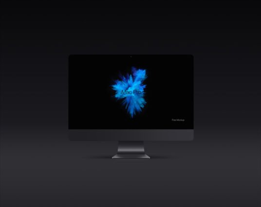 Space Gray iMac Pro Free PSD Mockup