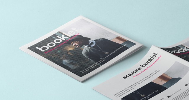 Square Brochure Free PSD Mockup