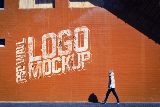 Street Wall Logo Free PSD Mockup