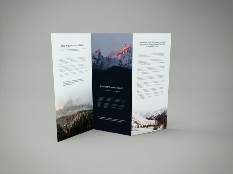 Z Fold Flyer Free PSD Mockup