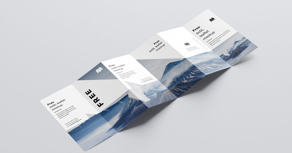 6xDL Free Leaflet PSD Mockup
