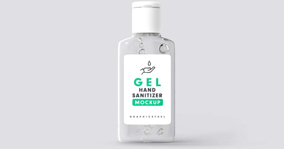 Hand Sanitizer Bottle Free PSD Mockup