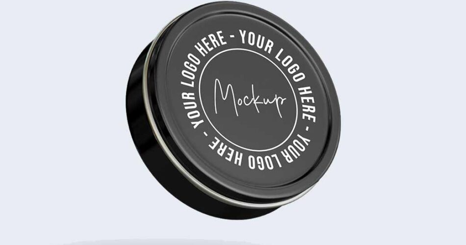 Cosmetic Tin Jar Free PSD Mockup